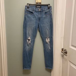 Express skinny light blue jeans